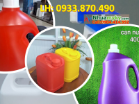 Can 3.8 lít đựng hóa chất, can nhựa 3.6 lít đựng dầu máy, can 2 lít đựng nước lau sàn 