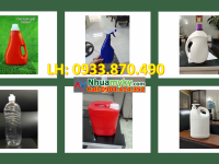 Can 3.8 lít đựng hóa chất, can nhựa 3.6 lít đựng dầu máy, can 2 lít đựng nước lau sàn 