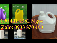 Can vuông 500ml đựng hóa chất bào chế, can nhựa 1 lít dày trưng cất hóa chất 