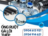 Ống ruột gà lõi thép và đầu nối ống với máng điện - Đà Nẵng 