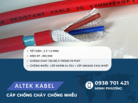 Cáp chống cháy chống nhiễu 2x1.0mm2 Altek Kabel sẵn hàng Đà Nẵng, Hà Nội, Gia Lai