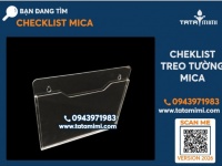Kệ checklist Mica A4 ngang sẵn 40 cái, giao hàng ngay