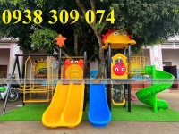 Cầu trượt liên hoàn xích đu lớn, cầu trượt liên hoàn giá rẻ