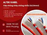 Cáp chống cháy chống nhiễu 2x2.5mm2 chất lượng cao cho công trình 