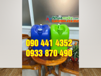 Can nhựa 20 lít đựng kiềm, vỏ can nhựa 30 lít đựng hóa chất mẫu vuông 