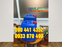 Can nhựa 20 lít đựng kiềm, vỏ can nhựa 30 lít đựng hóa chất mẫu vuông 