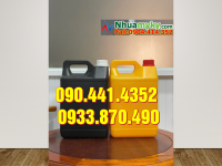 Vỏ can nhựa 2 lít vuông quai xéo, can nhựa 5 lít vuông đựng hóa chất sinh khí 