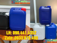 SX can nhựa 30 lít màu trắng trong, can nhựa vuông 20 lít đựng giấm, xăng dầu 