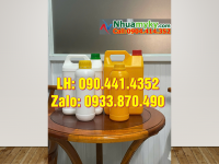Can nhựa 5 lít đựng hóa chất có sinh khí, can nhựa 2 lít màu trong 