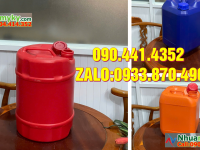 Thùng nhựa vuông 10 lít dày, can nhựa 10 lít dẹp đựng chất lỏng