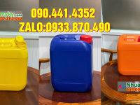 Thùng nhựa vuông 10 lít dày, can nhựa 10 lít dẹp đựng chất lỏng