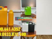 Bình nhựa 2 lít đựng vi sinh, can vuông 5 lít đựng hóa chất pha loãng 