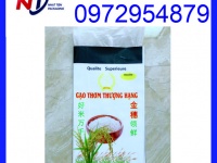 Bao PP dệt ghép màng OPP đựng gạo