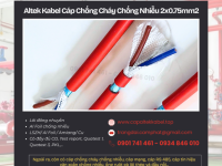 Cáp chống cháy chống nhiễu Altek Kabel 2x0.75 sẵn Đà Nẵng, Huế, Quảng Nam