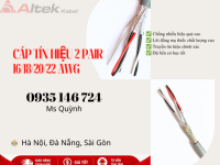 Cáp tín hiệu 16awg, 18awg, 20awg, 22awg 2 pair Altek Kabel Hà Nội, Đà Nẵng