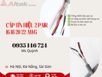 Cáp tín hiệu 16awg, 18awg, 20awg, 22awg 2 pair Altek Kabel Hà Nội, Đà Nẵng