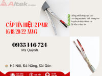 Cáp tín hiệu 16awg, 18awg, 20awg, 22awg 2 pair Altek Kabel Hà Nội, Đà Nẵng