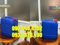 Can nhựa 24 lít màu xanh lá, vỏ can nhựa 22 lít màu đen đựng hóa chất 