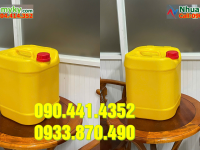 Can nhựa 24 lít màu xanh lá, vỏ can nhựa 22 lít màu đen đựng hóa chất 