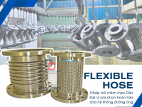 Khớp nối mềm inox/ Khớp nối mềm nối bích/ khớp nối chống rung inox nối bích