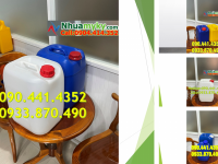 Can nhựa 25 lít đỏ đựng hóa chất nguy hại, thùng nhựa 20 lít đựng axit 