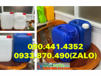 Tìm can nhựa 25 lít đựng hóa chất y tế màu lá, vàng, đen, trắng tại TPHCM 