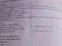 Bán đất thổ cư 425m2 Sổ Hồng ĐN đường Lê Hồng Phong, Tân Dương, Đồng Tháp giá 4.5 tỷ.
