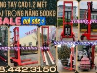 Xe nâng tay cao 500kg nâng cao 1.2 mét