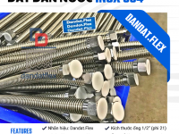Dây dẫn nước nóng lạnh inox/ dây dẫn nước bằng inox/ dây mềm cấp nước thép không gỉ