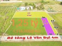 Bán lô đất thổ lúa làm nhà vườn xã Vàm Cỏ gần Quốc Lộ 50B giá 1,25 tỷ