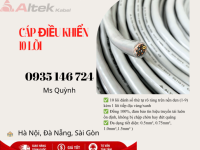Cáp điều khiển 10 lõi Altek Kabel 10x0.5, 10x0.75. 10x1.5