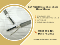 Cáp tín hiệu vặn xoắn 1 Pair 18awg/18awgs – Truyền tín hiệu ổn định, chống suy hao