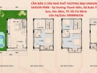CẦN BÁN 3 CĂN NHÀ PHỐ THƯƠNG MẠI VINHOMES SAIGON PARK –Tại Đ. Thanh Niên, X.Xuân Thới Sơn, Hóc Môn