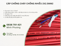 Cáp chống cháy chống nhiễu 2x2.5mm² – Giải pháp an toàn cho hệ thống PCCC