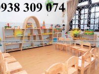 Kệ gỗ mầm non, kệ gỗ mầm non montessori