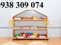 Kệ gỗ mầm non, kệ gỗ mầm non montessori