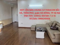 HOT CẦN BÁN CHUNG CƯ FODACON BẮC HÀ, TRẦN PHÚ, quận HÀ ĐÔNG, TP Hà Nội