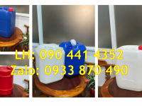Can nhựa 25 lít trắng trong, can nhựa 20 lít đựng mật đường, can nhựa 10L đựng bazơ 