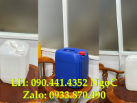 Can nhựa 20 lít vuông trắng, thùng nhựa 25 lít chứa xăng, can nhựa 30 lít đựng chất tẩy vết bẩn 
