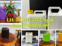 Cung cấp can nhựa 2 lít tròn, can nhựa 5 lít vuông đựng chất lỏng hóa học công nghiệp Q12