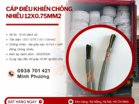 Cáp điều khiển 12 lõi chống nhiễu giá tốt Bình Định, Phú Yên, Khánh Hòa, Huế