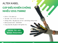 Cáp điều khiển 12 lõi chống nhiễu giá tốt Bình Định, Phú Yên, Khánh Hòa, Huế