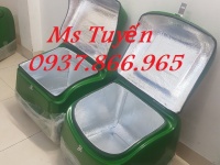 Thùng giao đồ ăn vặt, thung ship, thùng composite, giá thùng chở hàng bao nhiêu