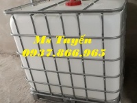 Thùng chứa dung dịch lỏng cỡ lớn, thùng ibc, tank có khung thép hàng cũ