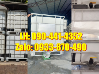 Bồn nhựa vuông 1 khối trắng, thùng nhựa 1000 lít qua sử dụng đã được súc sạch