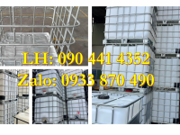 Gía bồn nhựa ibc 1000 lít qua sử dụng, thùng nhựa 1000 lít trắng có khung thép tại TPHCM 