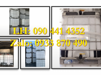 Gía bồn nhựa ibc 1000 lít qua sử dụng, thùng nhựa 1000 lít trắng có khung thép tại TPHCM 