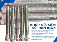Khớp nối mềm rắc co ren, khớp nối mềm inox 2 đầu rắc co, khớp nối mềm vi sinh inox