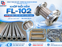 Khớp nối mềm (ống+lưới) inox 304, khớp nối mềm model FL100/FL102 , khớp nối mềm inox nối bích