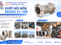 Khớp nối mềm (ống+lưới) inox 304, khớp nối mềm model FL100/FL102 , khớp nối mềm inox nối bích